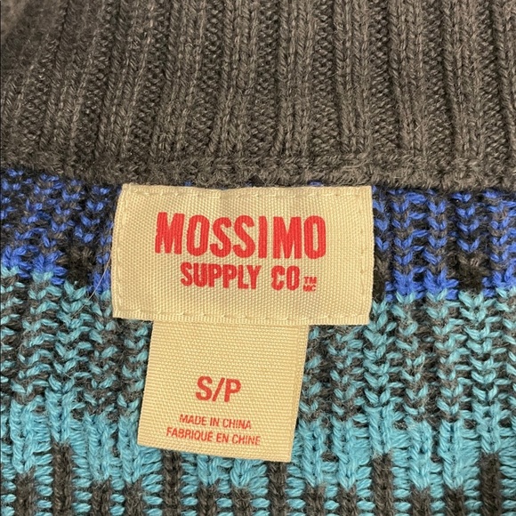 Mossimo Supply Co. Men’s Crewneck Sweater Fair Isle Multi Blue Pattern Sz S - Picture 9 of 14